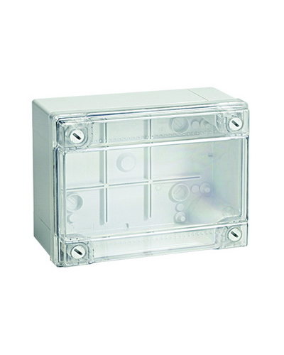 Коробка ответвительная с гладкими стенками, IP56, 380х300х120 (54420). Коробка ответвительная с гладкими стенками и прозрачной крышкой. ДКС во Владивостоке