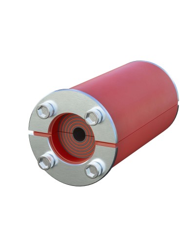 Проходка круглая, нержавеющая, D75х70 мм с проемом 40х40 мм (DXF3122): Проходка круглая, нержавеющая, с проёмом во Владивостоке