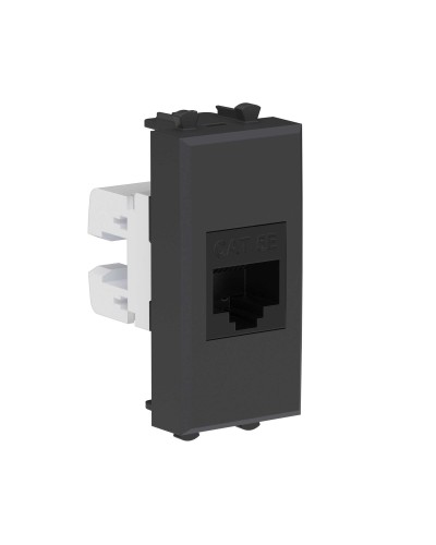 Розетка RJ-45, кат.5E, Avanti, 1 модуль, черный матовый (4412661): Розетка компьютерная модульная во Владивостоке