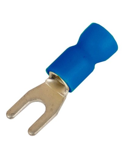 Наконечник вилочный НВИ 1,5-2,5 М5 (D5,3мм) (100 шт) (2B15P-EE-PVC). Наконечник вилочный с изолированным фланцем ПВХ. ДКС во Владивостоке