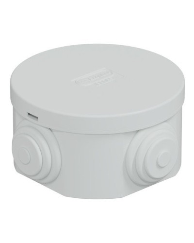Коробка JBR065 D=65х35, 4 вых., IP44, серая (44004). Коробка монтажная. Экопласт во Владивостоке