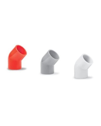 Ecoplast поворот 45гр., для аспирационной системы D25, АБС, красный (10 шт) (49225-10). Поворот для аспирационной системы. Экопласт во Владивостоке