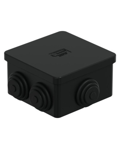Коробка JBS070 70х70х40, 6 вых., IP44, черная (44056BL-1). Коробка монтажная. Экопласт во Владивостоке