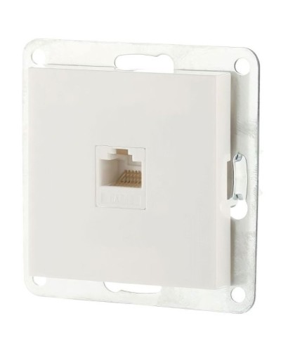 Розетка RJ-45 кат.5е с накладкой, белый LK80 (846104-1). Розетка компьютерная. Экопласт во Владивостоке