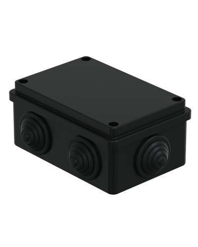 Коробка JBS120 120х80х50, 6 вых., IP55, черная (44008BL-1). Коробка монтажная. Экопласт во Владивостоке