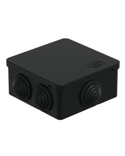 Коробка JBS101 100х100х55, 6 вых., IP55, черная (44037BL-1). Коробка монтажная. Экопласт во Владивостоке
