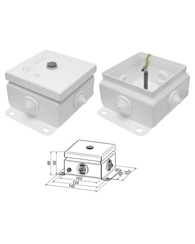 КМ IP55-1010 (без DIN рейки). Коробка монтажная электротехническая. Гефест во Владивостоке