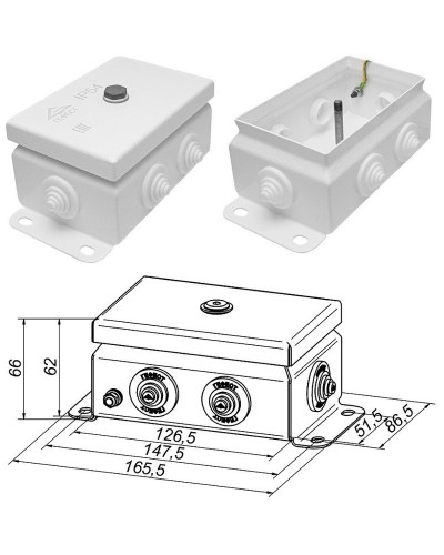 КМ IP55-0812 (без DIN рейки). Коробка монтажная электротехническая. Гефест во Владивостоке