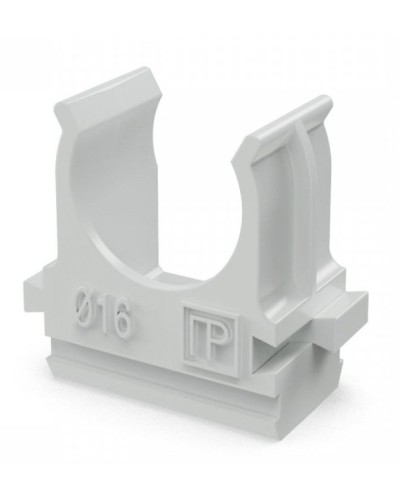 Крепеж-клипса для труб АБС-пластик в п/э D16 (100 шт) (PR.02616). Крепление для труб ПВХ. Промрукав во Владивостоке