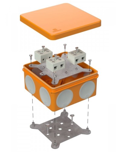 Коробка огнестойкая 100х100х50 (60-0300-FR10.0-6). Коробка огнестойкая для открытой установки. Промрукав во Владивостоке