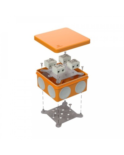 Коробка огнестойкая 100х100х50 (60-0300-FR10.0-8). Коробка огнестойкая для открытой установки. Промрукав во Владивостоке