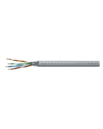 СПЕЦЛАН SF/UTP Cat 5e PVC LSнг(А)-LS 4х2х0,52. Кабель «витая пара» (LAN) для структурированных систем связи. Спецкабель во Владивостоке